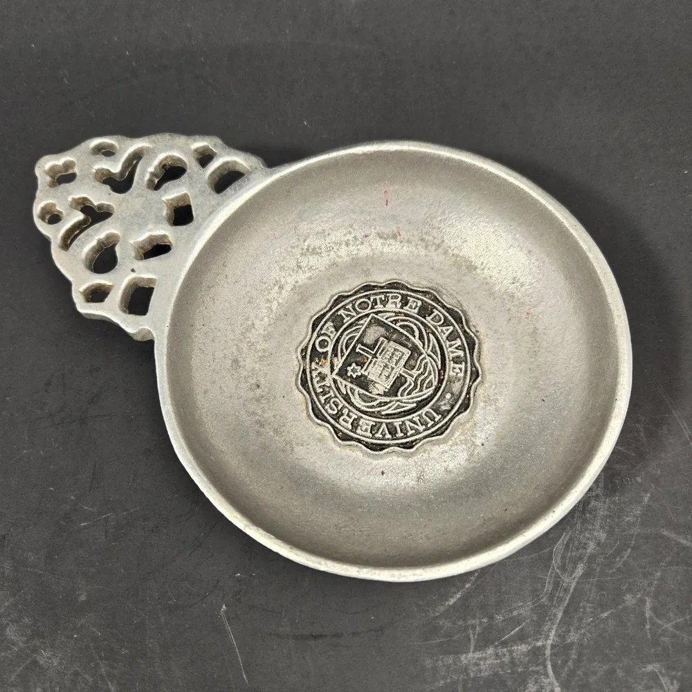 Wilton Armetale University of Notre Dame Porringer Dish Pewter-Look Aluminum RWP